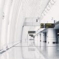 White hall at airport – modern architecture