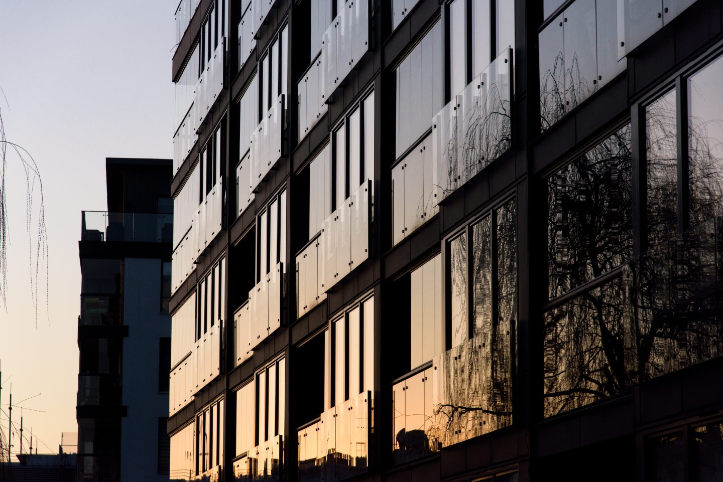 modern apartment building in the city